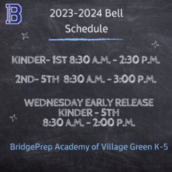 Our 2023-2024 bell schedule is now available! 